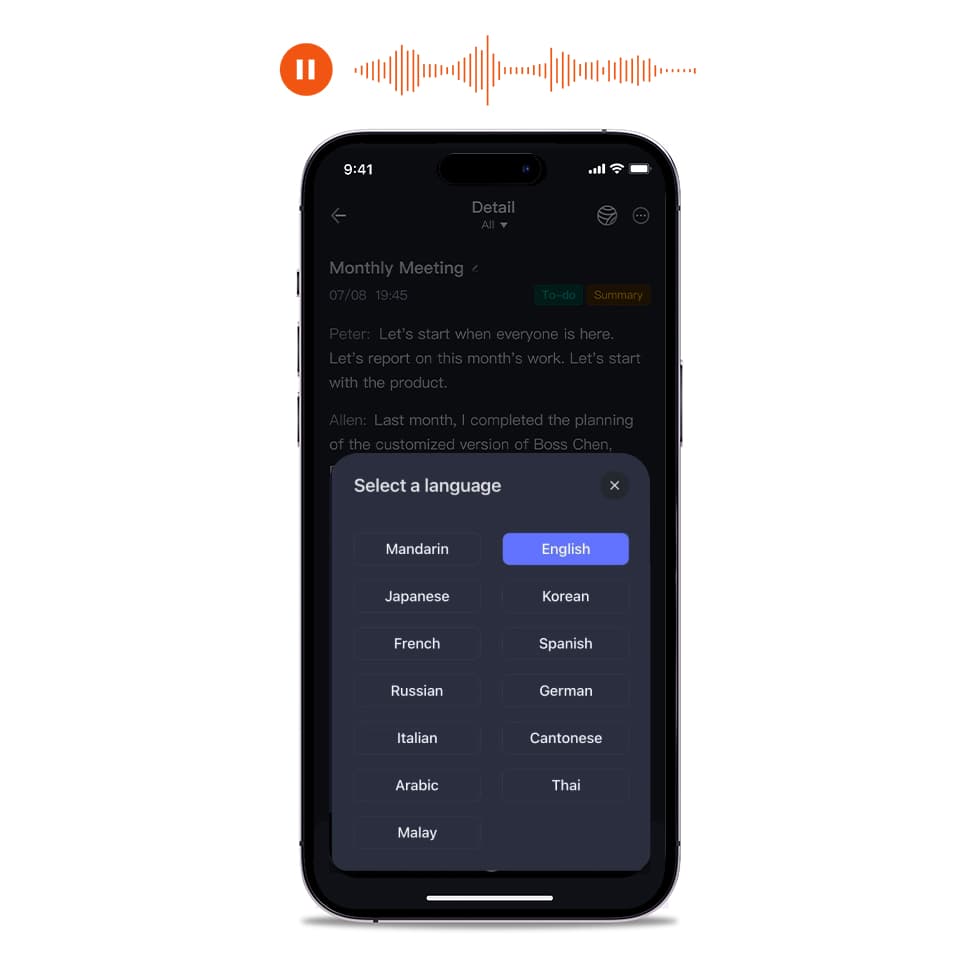 Transform Foreign Audio into Notes