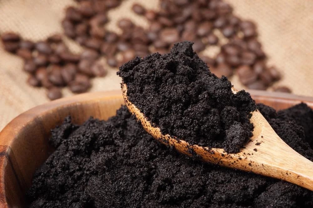 Chess set out of coffee grounds