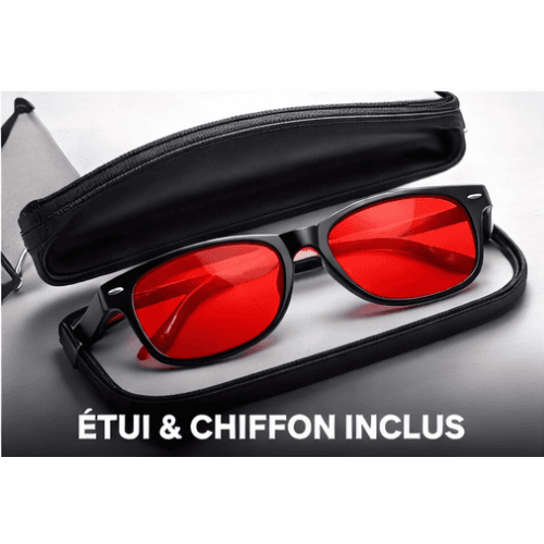 QULARITY CO.- Lunettes anti‑lumière bleue à lentilles rouges