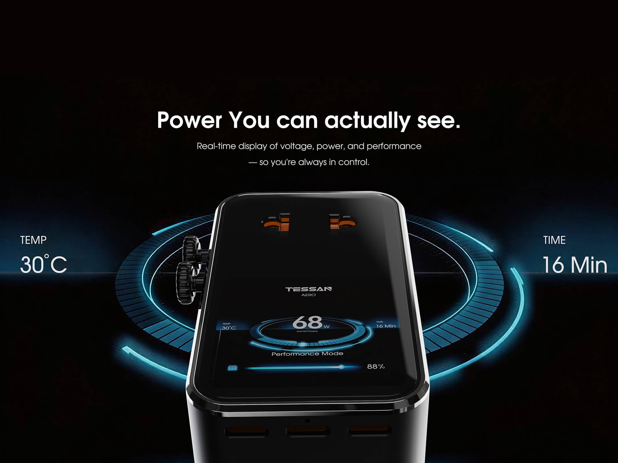 TESSAN AERO 70 Smart Travel Adapter for Global Travel