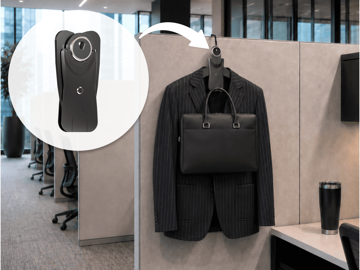 Winger™: Holds your bag. And your jacket. Anywhere.
