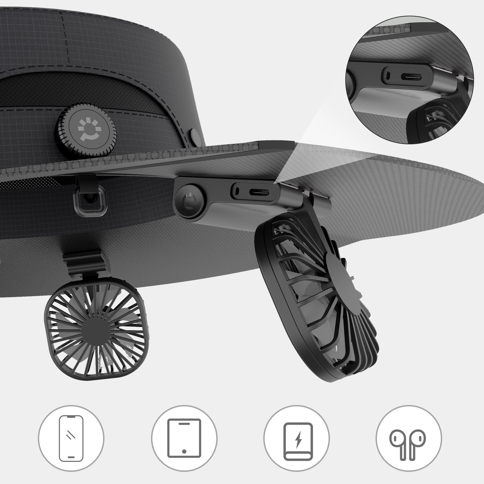 Stay Charged with SolExplor Solar-power Hat