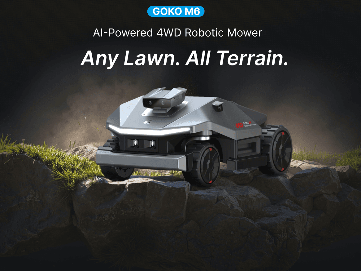 4WD Robotic Mower for Lawns of Any Size and All Terrain