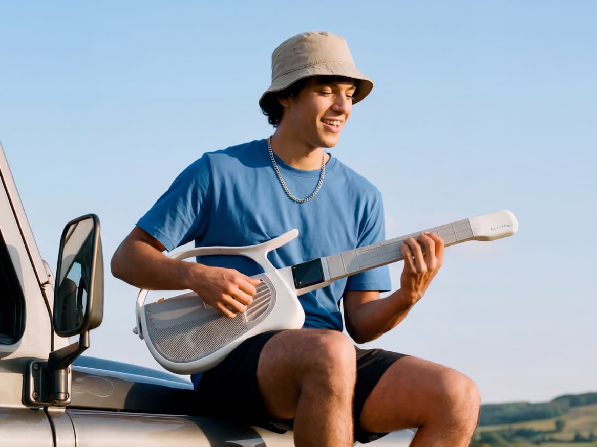 Melo-D: Play From the First Touch: World's First AI Guitar