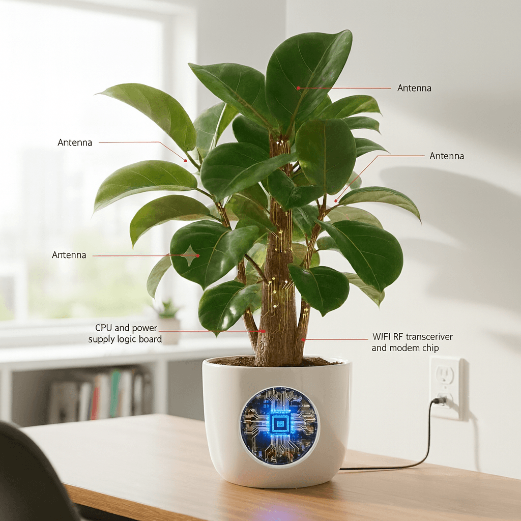 Plant-Fi - A Wi-Fi router that looks like a plant