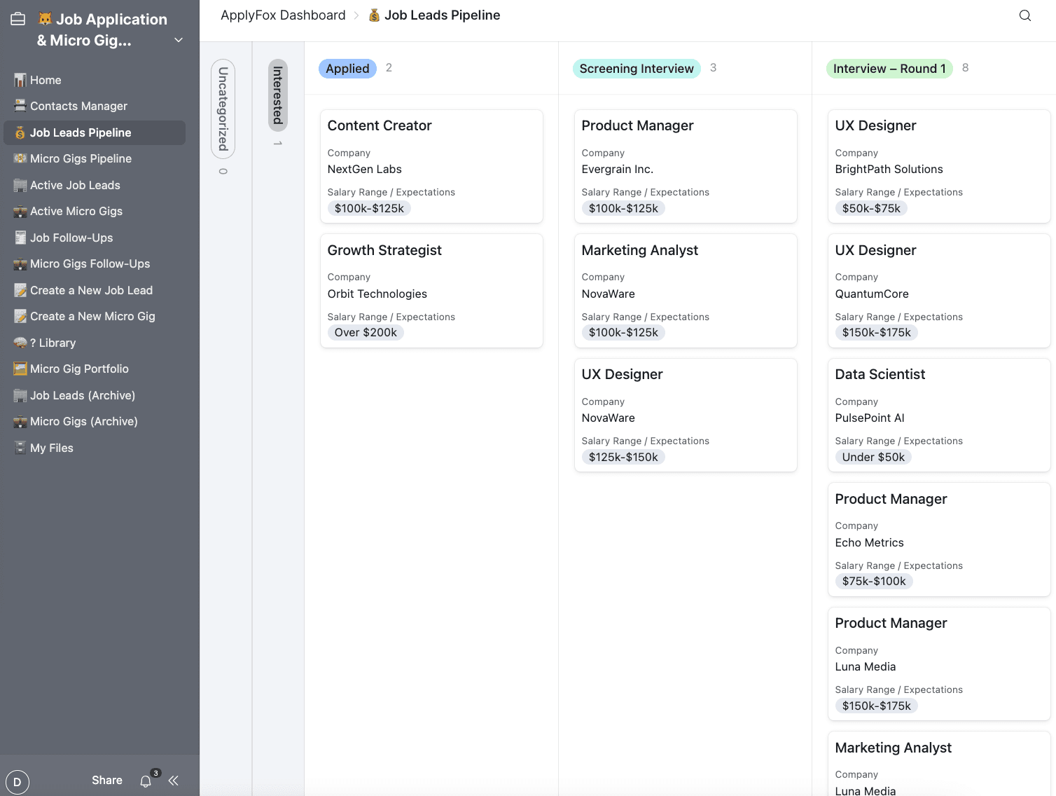 Finally, a System that Keeps Your Job Applications Organized