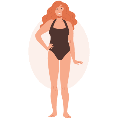 For straight and strawberry body shapes