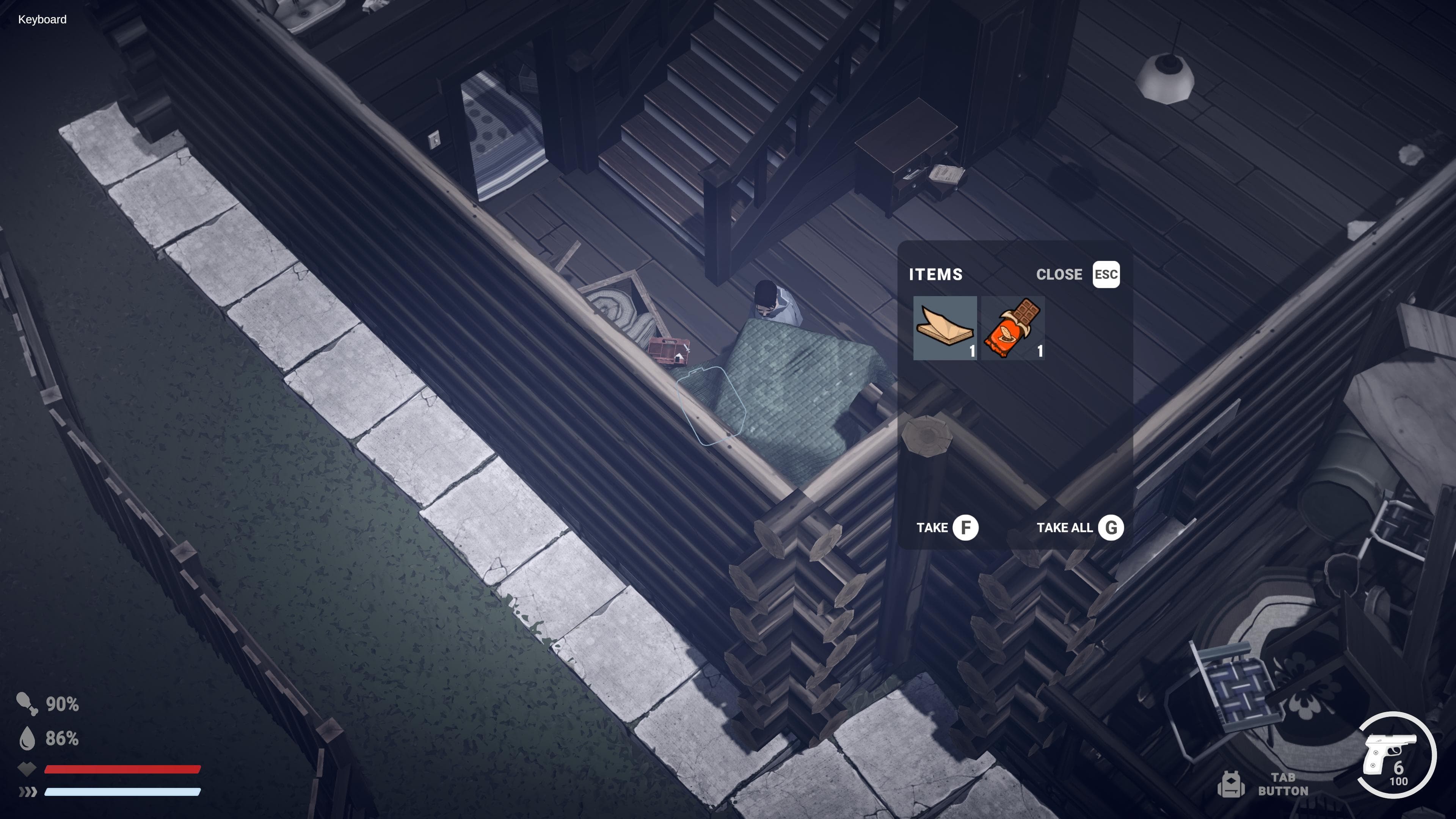 Post-apocalypse survival rpg top-down shooter.