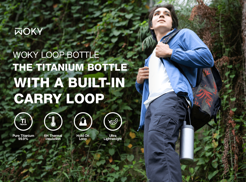 The Titanium Bottle With a Built-In Carry Loop