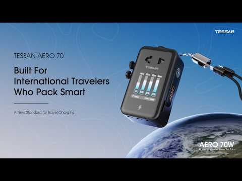 TESSAN AERO 70 Smart Travel Adapter for Global Travel