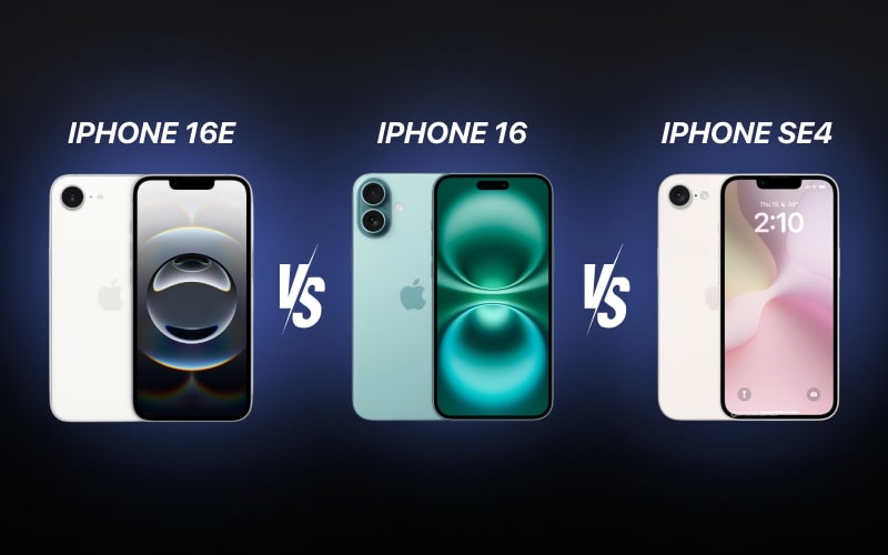 iPhone 16e vs iPhone 16 vs iPhone SE